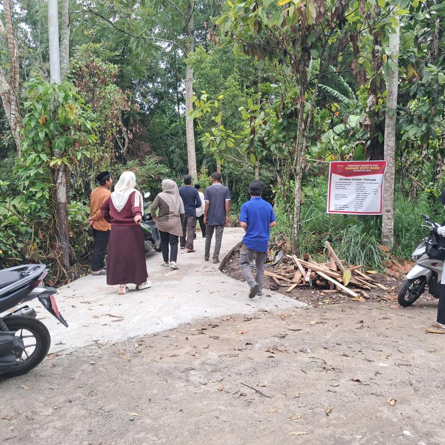 Pemeriksaan dan Serah Terima Hasil Pekerjaan Pembangunan JUT Sawah Rawang